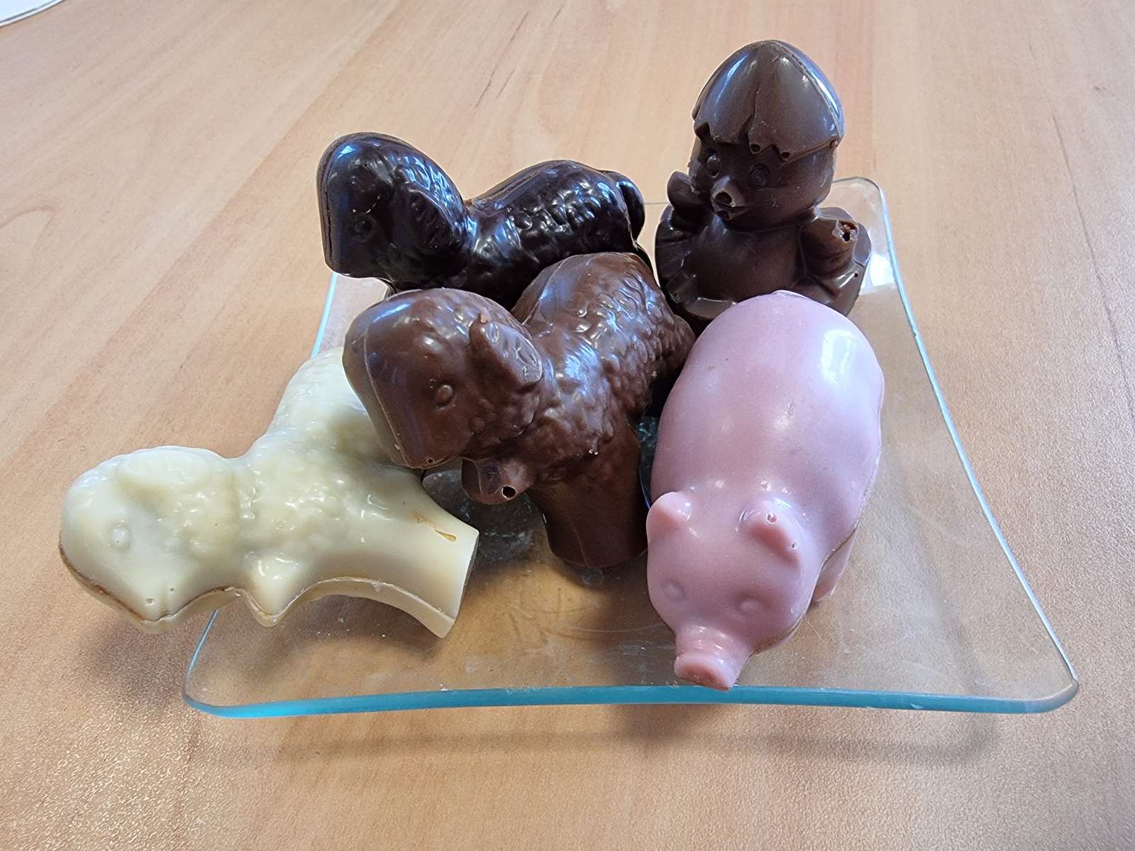 Oeufs Animaux de Pâques Chocolat Praliné