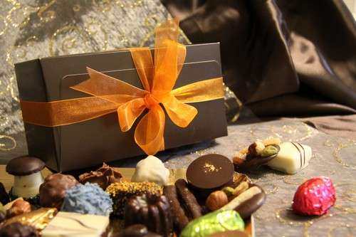 Ballotin de 500g de chocolats assortis Valrhona : Chocolat